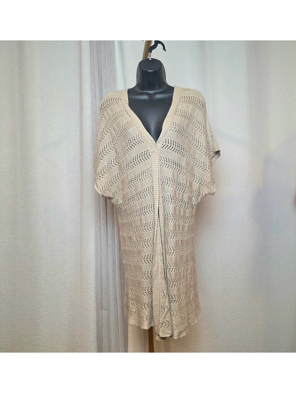 Belldini Bohemian Biege open-front knit cardigan sz Med